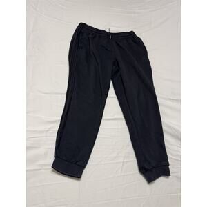 Mens Adidas Black XL Sweatpants 3 Stripes Black on Black Stealth Joggers
